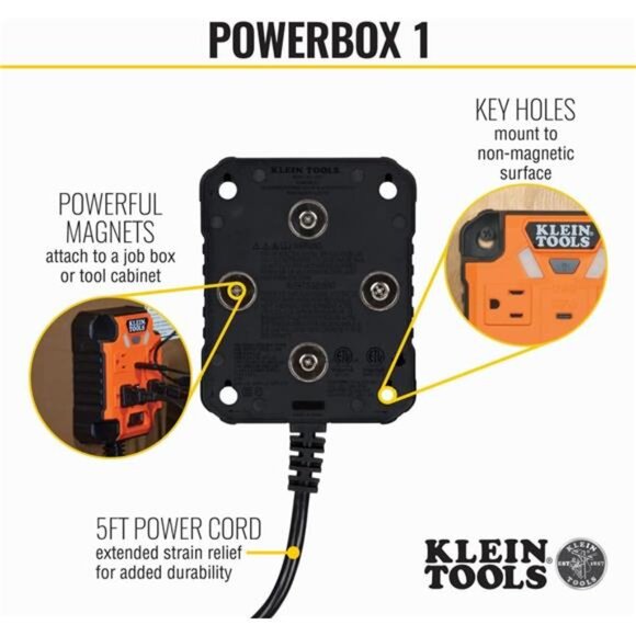 Tools 29601 Magnetic Power Strip with Surge Protector, Extension Cord - Picture 3 of 7